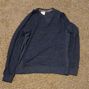 Men's Blue V-Neck Sweater
